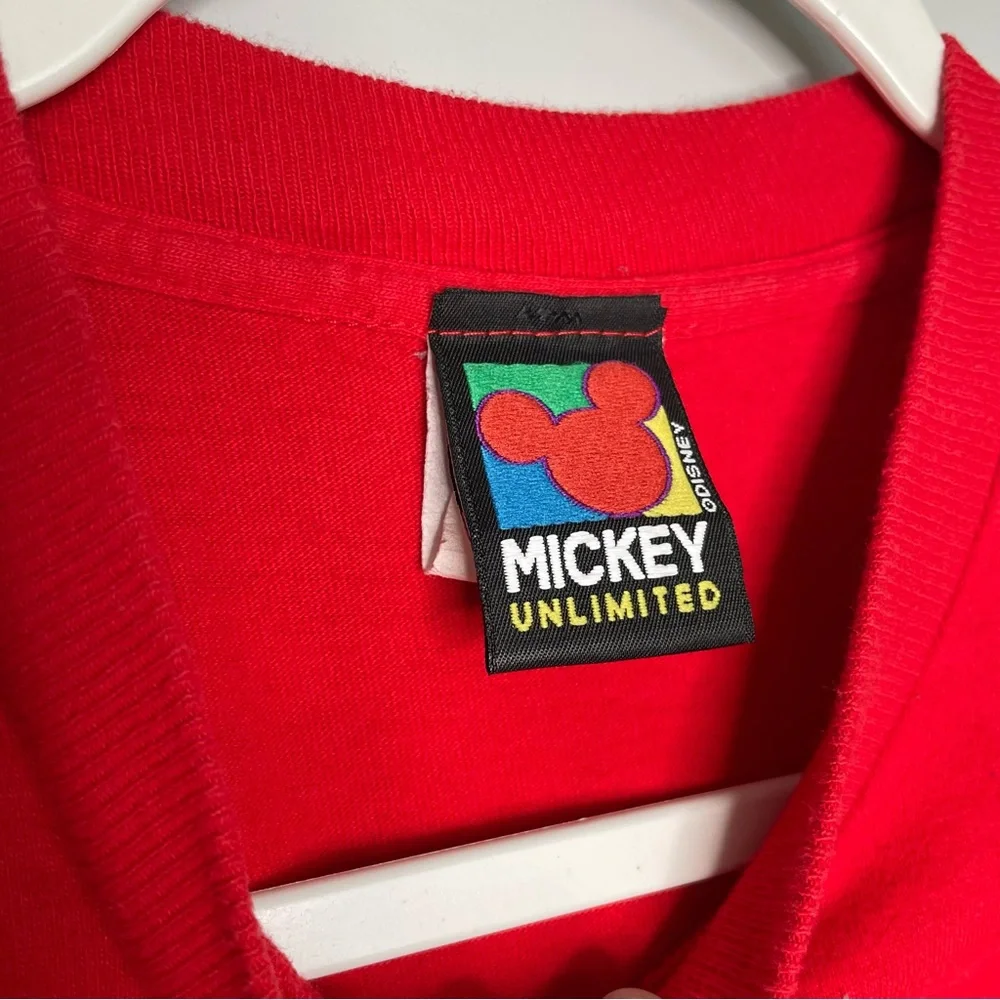 Vintage 90’s Disney‎ Mickey Mouse Club T-Shirt Jerry Leigh Medium Cotton Red